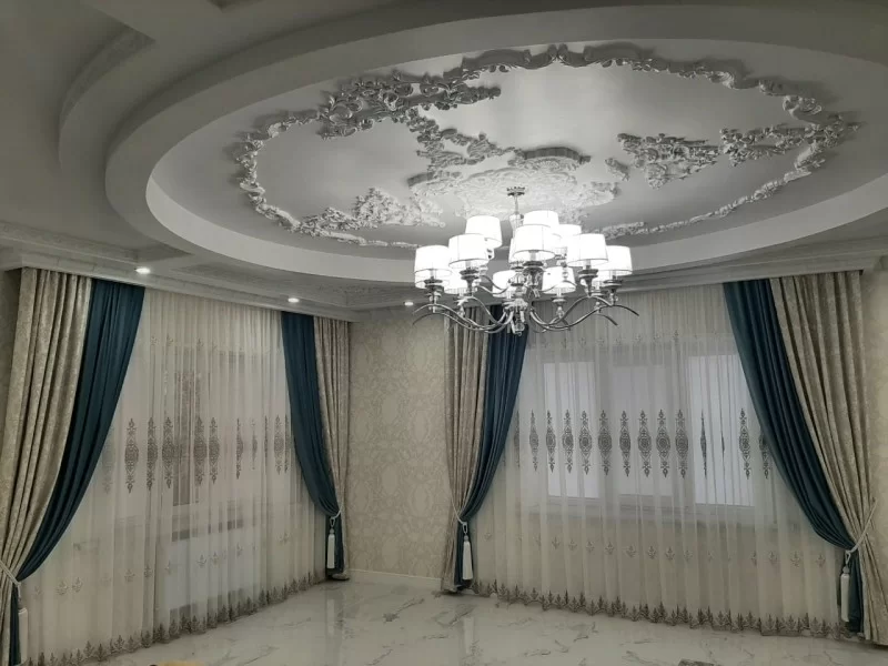 Сочетание цветов в шторах